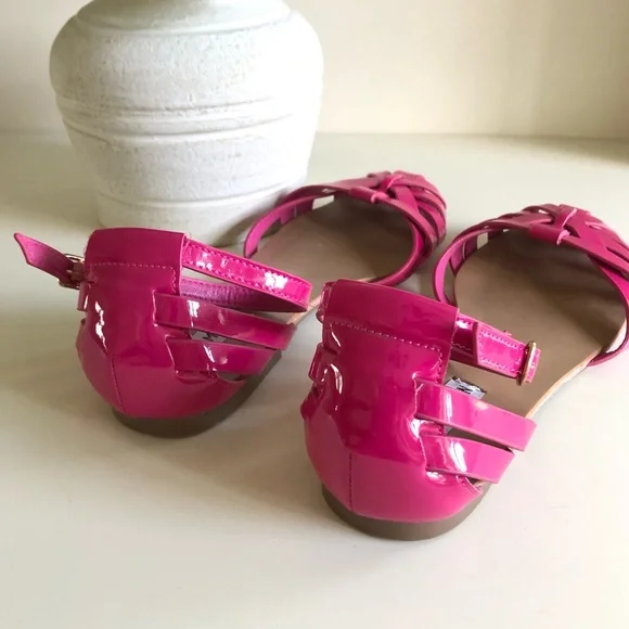 Hot Pink Steve Madden Sandals Flats with adjustable ankle strap Size 7 - Picture 12 of 14